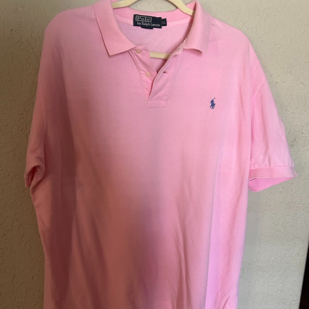 Ralph Lauren Pink Polo XL Short Sleeve Mens Shirt